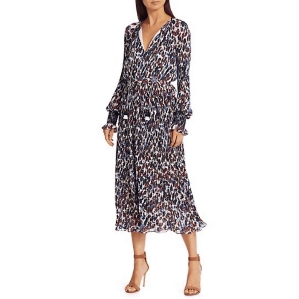 Derek Lam 10 Crosby Nemea Crepe Plissé Maxi Dress